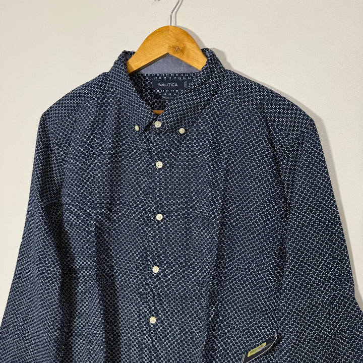 NAUTICA CLASSIC FIT BUTTON DOWN CASUAL COTTON SHIRT BRAND NEW