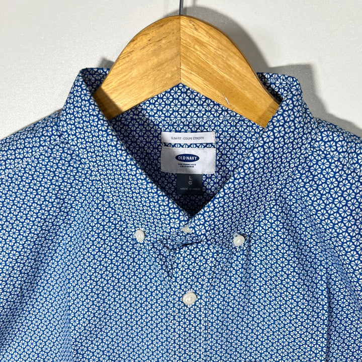 OLD NAVY SLIM FIT BUTTON DOWN HALF SLEEVES SHIRT