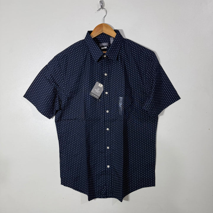 VAN HEUSEN CLASSIC FIT PRINTED HALF SLEEVES COTTON SHIRT BRAND NEW