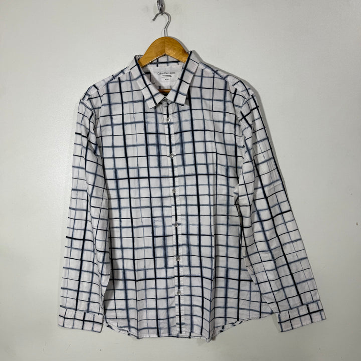 CALVIN KLEIN JEANS COTTON CHECKERED SHIRT
