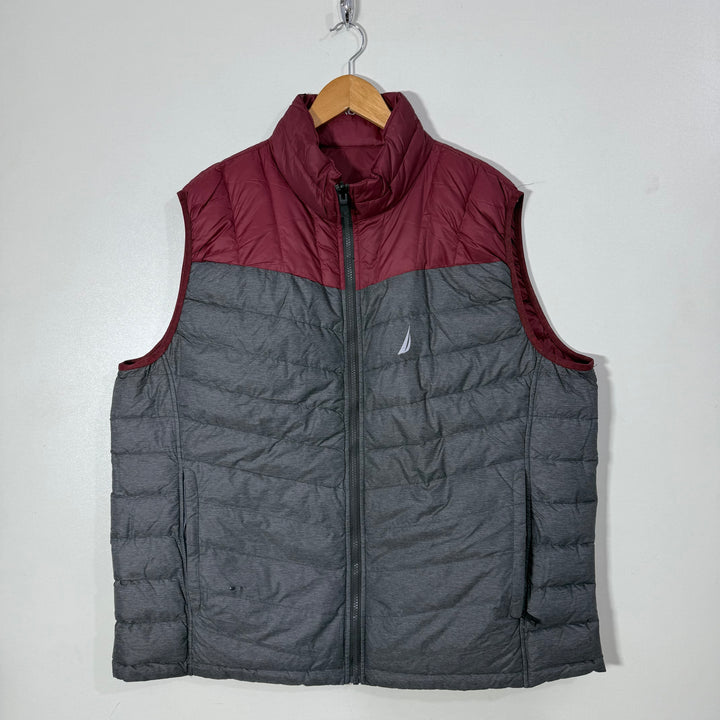 NAUTICA REVERSIBLE DUCK DOWN SLEEVES LESS PUFFER JACKET