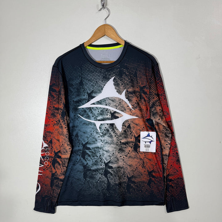 LOCO SKAILZ FISHING LONG SLEEVES PRINTED SPORT TSHIRT BRAND NEW