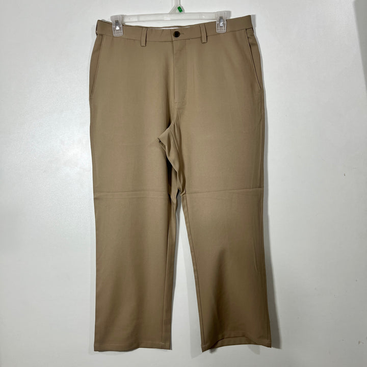 HAGGAR STRAIGHT FIT DRESS PANT WITH STRETCH