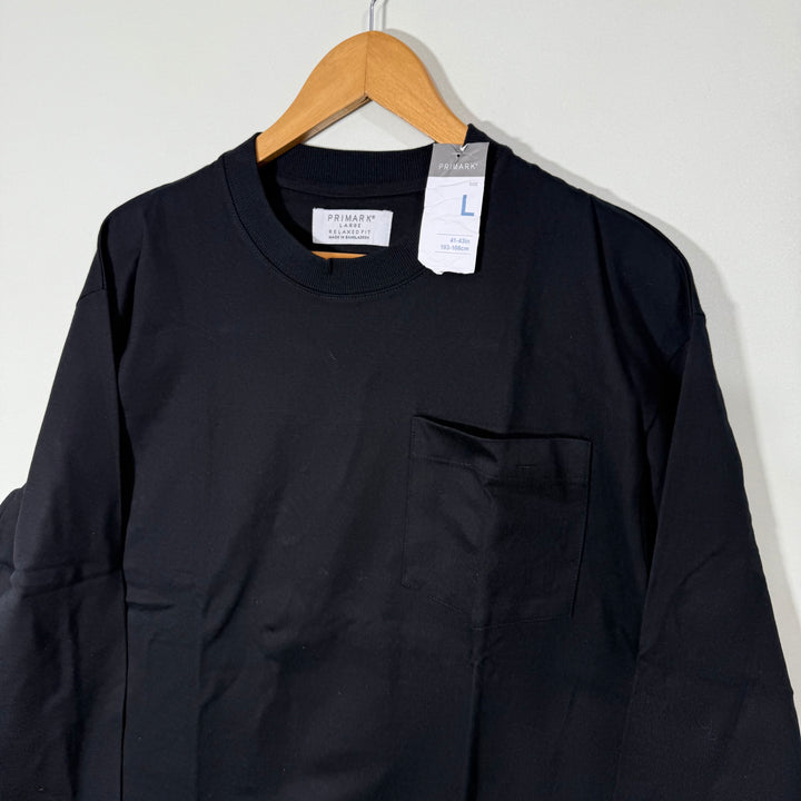 PRIMARK LONG SLEEVES COTTON TSHIRT BRAND NEW BLACK COLOUR