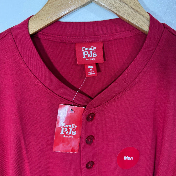 FAMILY PJS HENLEY COLLAR LONG SLEEVES COTTON TSHIRT BRAND NEW