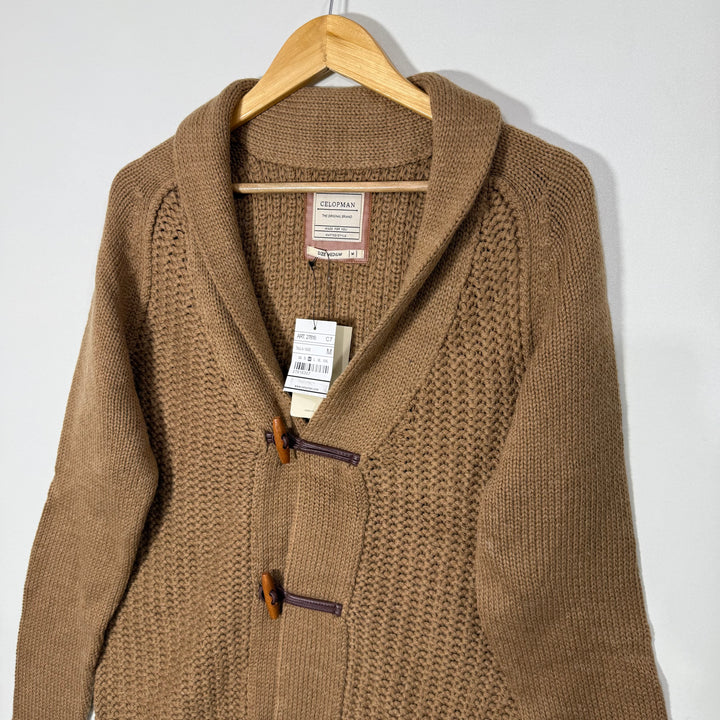 CELOPMAN SHAWL COLLAR CARDIGAN KNITWEAR ACRYLIC SWEATER BRAND NEW