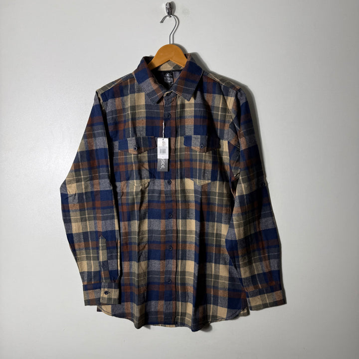 BURNSIDE DOUBLE POCKETS FLANNEL COTTON SHIRT BRAND NEW