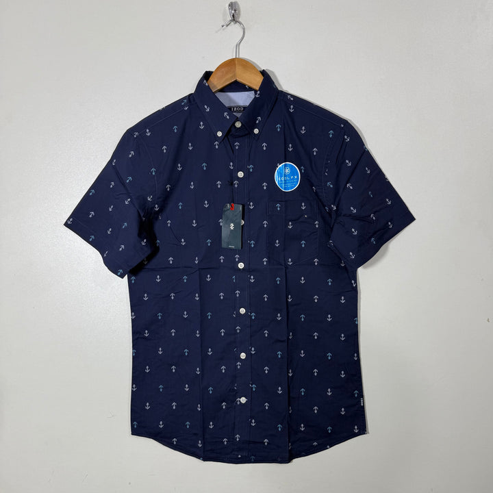 IZOD BUTTON DOWN HALF SLEEVES COTTON SHIRT BRAND NEW WITH STRETCH