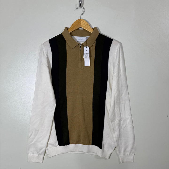 TOPMAN HALF ZIP COTTON SWEATER BRAND NEW