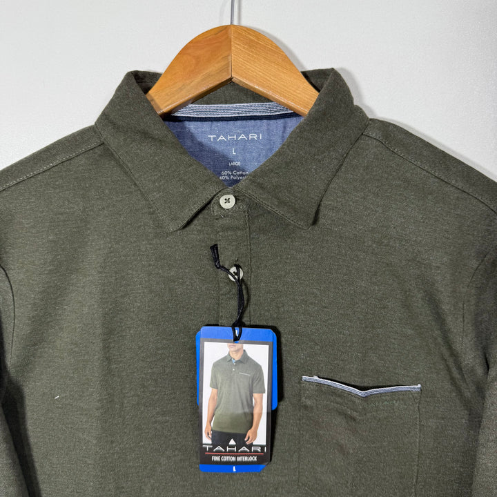 TAHARI COTTON POLO TSHIRT BRAND NEW GREEN COLOUR