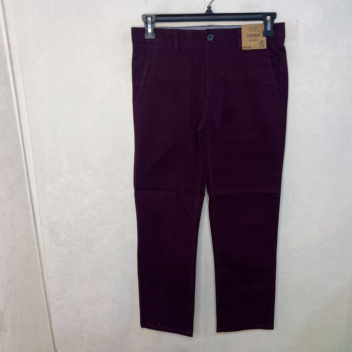 F&F STRAIGHT FIT COTTON CHINO PANT BRAND NEW WITH STRETCH - JS BROTHERS 