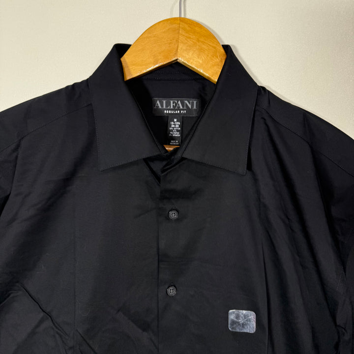 ALFANI REGULAR FIT COTTON SHIRT BRAND NEW WITH STRETCH BLACK COLOUR