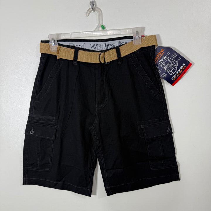 WEARFIRST FLEX WAISTBAND CARGO COTTON SHORT BRAND NEW BLACK COLOUR
