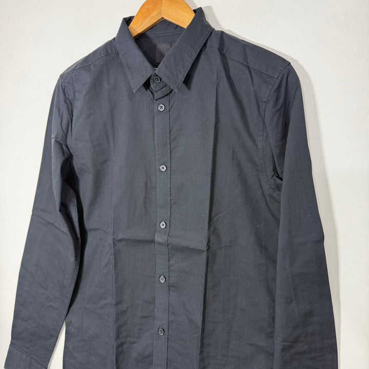H&M SLIM FIT COTTON SHIRT BLACK COLOUR