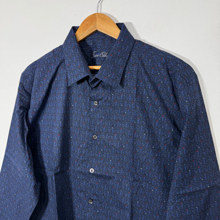 TASSO ELBA PRINTED CASUAL COTTON SHIRT