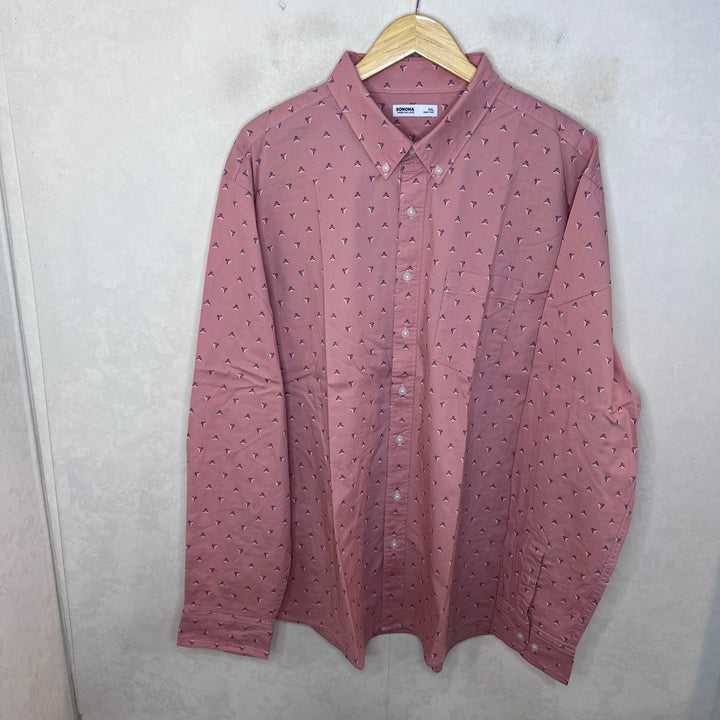 SONOMA PRINTED BUTTON DOWN COTTON SHIRT