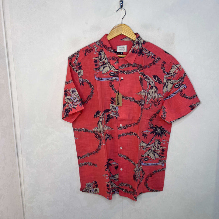 GEORGE SAFARI COLLAR HALF SLEEVES COTTON SHIRT BRAND NEW - JS BROTHERS 