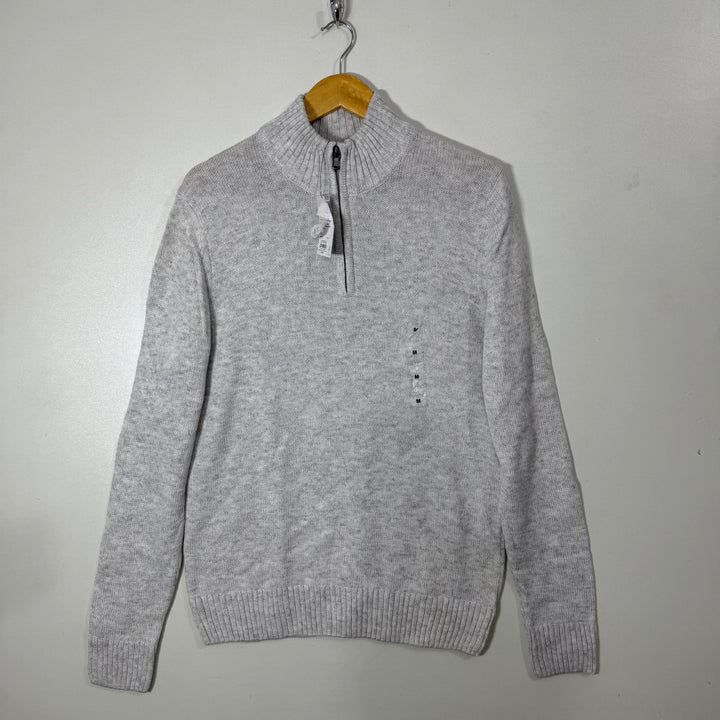 SONOMA SUPERSOFT MACHINE WASHABLE HALF ZIP KNITED COTTON SWEATER BRAND NEW