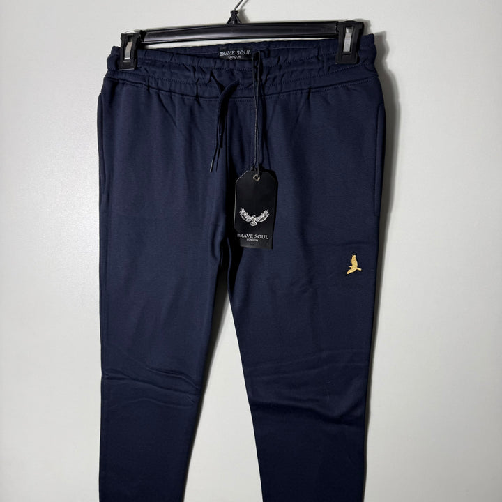 BRAVE SOUL LONDON SKINNY FIT FLEECE TROUSER BRAND NEW BLUE COLOUR