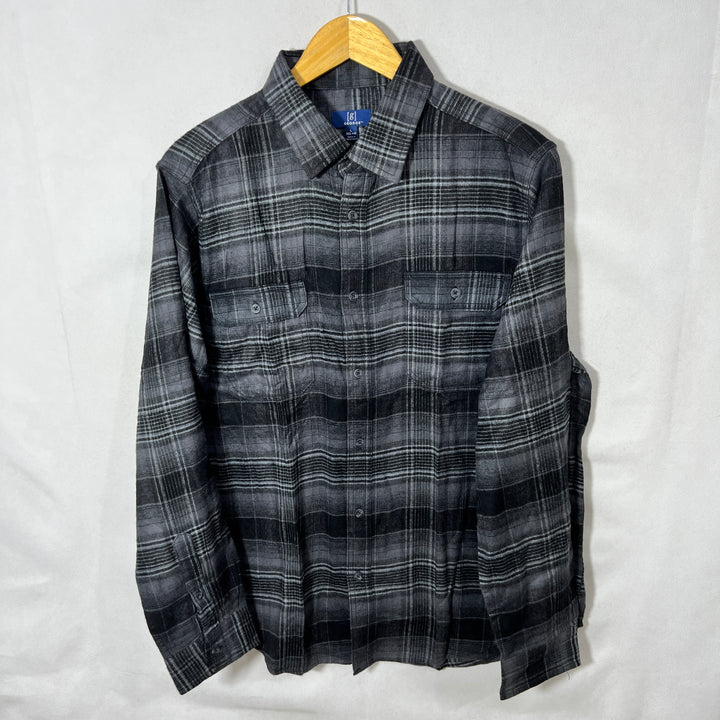 GEORGE BUTTON DOWN DOUBLE POCKET FLANNEL SHIRT