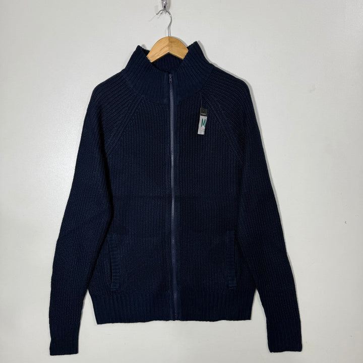PRIMARK FULL ZIP KNITED ACRYLIC SWEATER BRAND NEW BLUE COLOUR