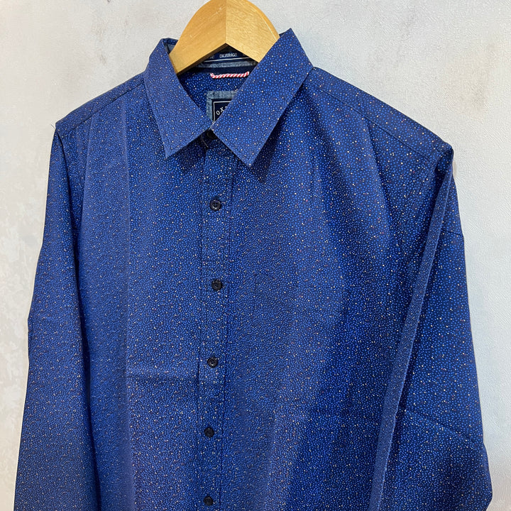 OXFORD BLUE CASUAL COTTON SHIRT