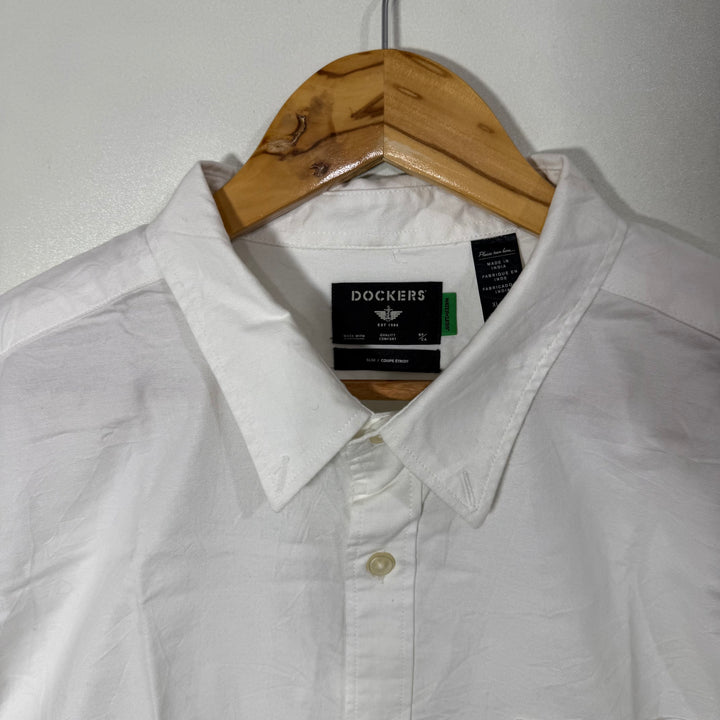 DOCKERS BUTTON DOWN OXFORD COTTON SHIRT WITH STRETCH