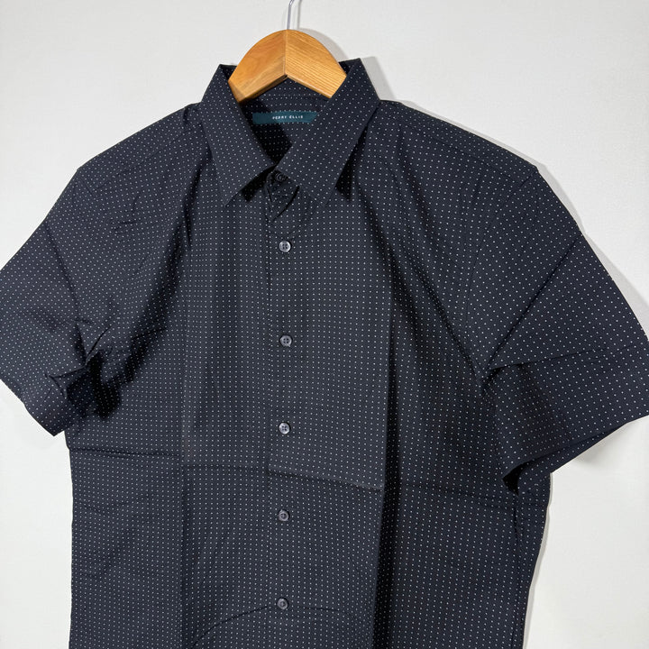 PERRY ELLIS HALF SLEEVES COTTON SHIRT