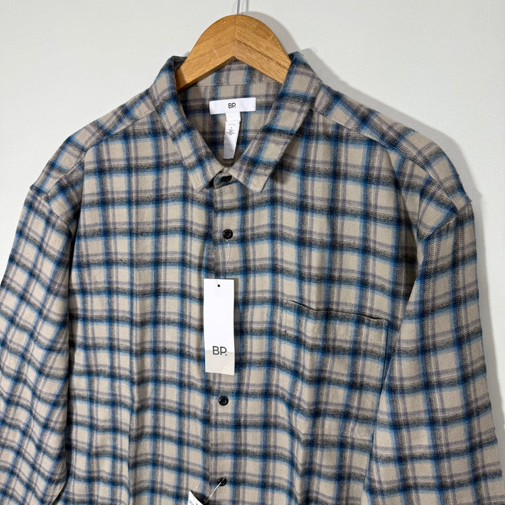 NORDSTROM SUPERSOFT FLANNEL COTTON CHECKERED SHIRT BRAND NEW