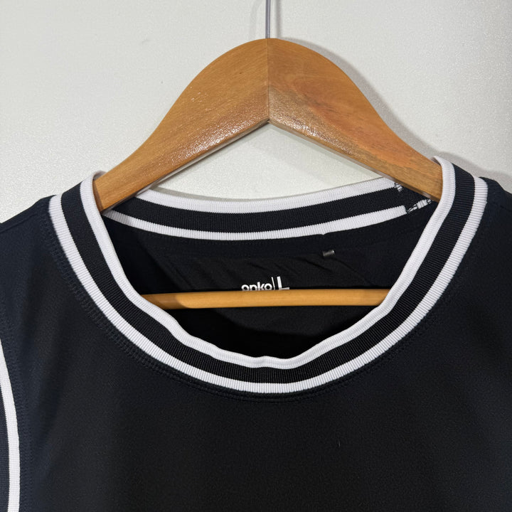 ANKO ACTIVE SPORT SLEEVES LESS BLACK COLOUR