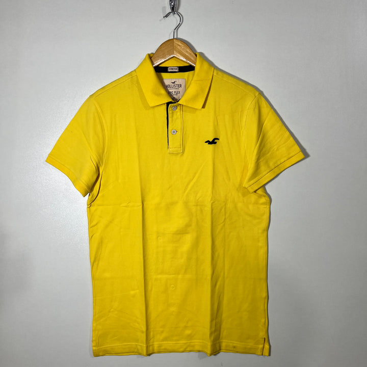 HOLLISTER CALIFORNIA COTTON POLO TSHIRT WITH STRETCH