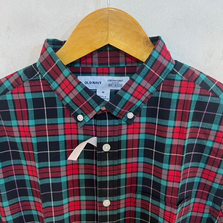 OLD NAVY SLIM FIT BUILT IN FLEX BUTTON DOWN CASUAL COTTON SHIRT BRAND NEW
