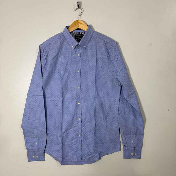 DENIM & FLOWER BUTTON DOWN CASUAL COTTON SHIRT