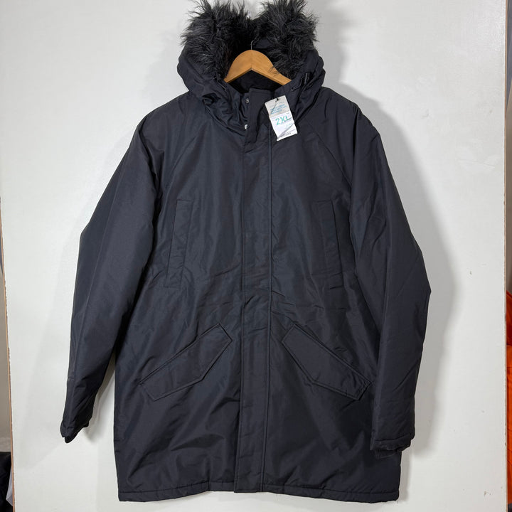 PRIMARK JACKET RECYCLED REMOVABLE FUR TRIM INSULATION FUTURES JACKET BRAND NEW WITH HOOD