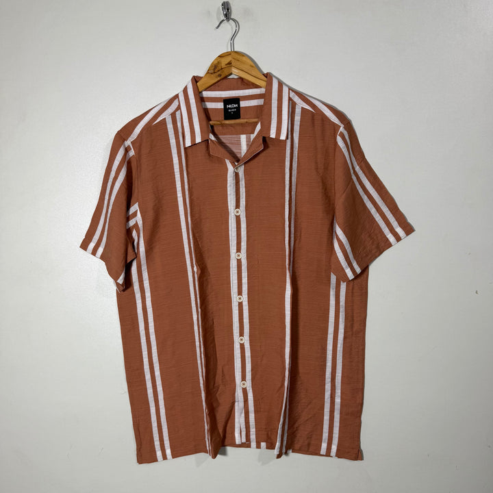 NUON CUBAN COLLAR HALF SLEEVES HAWAI SHIRT