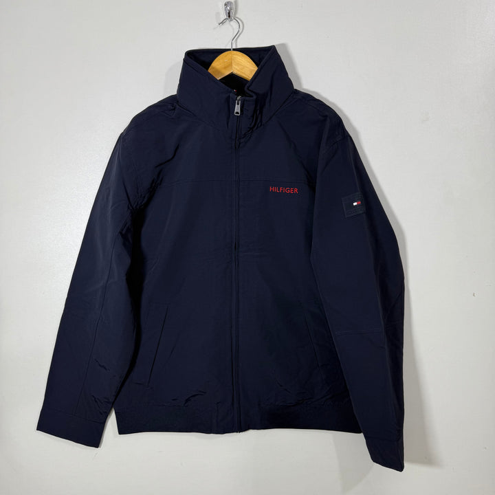 TOMMER HILFIGER WATER RESISTANT WINDBREAKER JACKET BLUE COLOUR WITH PACKABLE HOOD