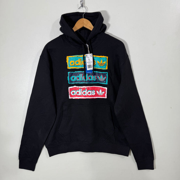 ADIDAS ORIGINAL FLEECE HOODIE BRAND NEW BLACK COLOUR
