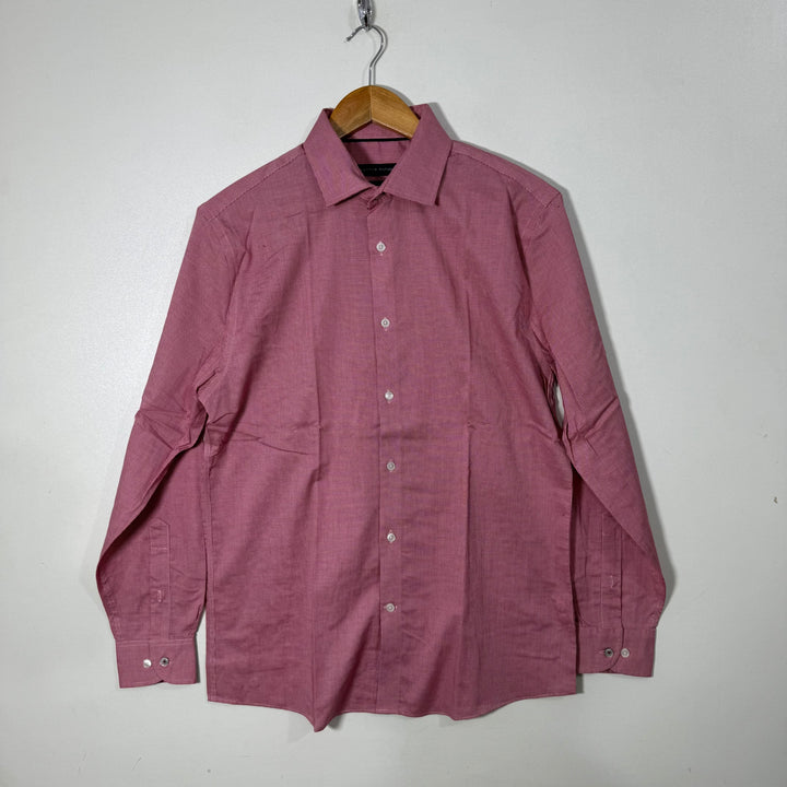 TOMMY HILFIGER SLIM FIT CHECKERED FORMAL SHIRT WITH STRETCH