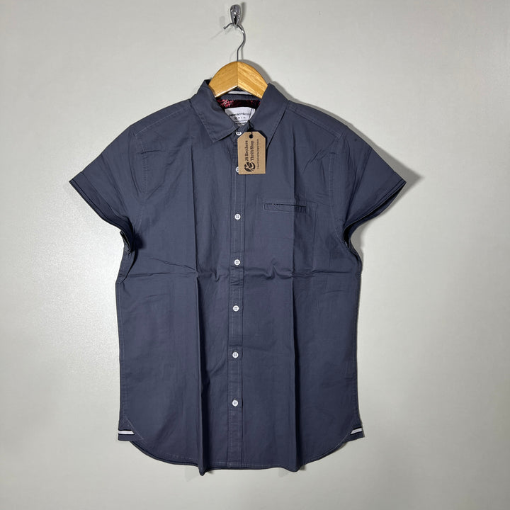 PAPER DENIM & CLOTH STRETCH FABRIC HALF SLEEVES SHIRT