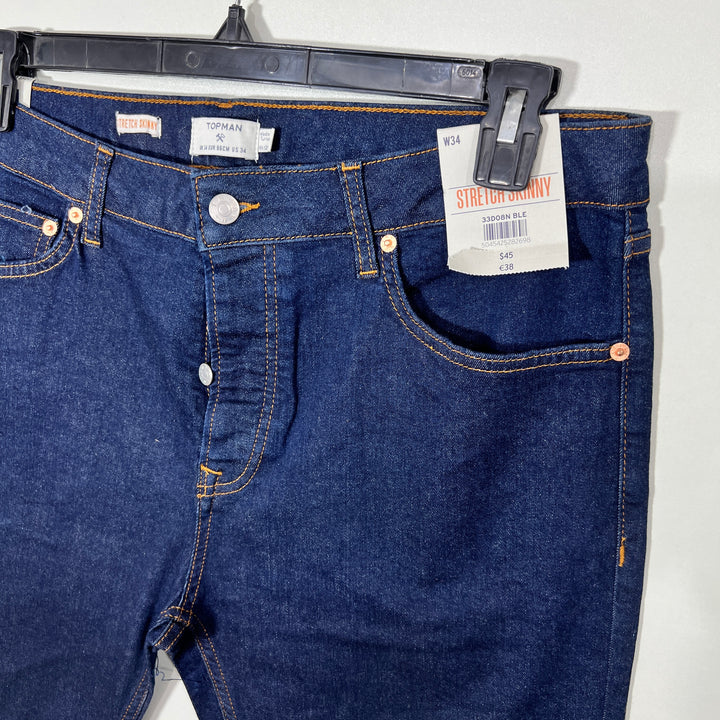TOPMAN SKINNY FIT DENIM SHORT BRAND NEW WITH STRETCH