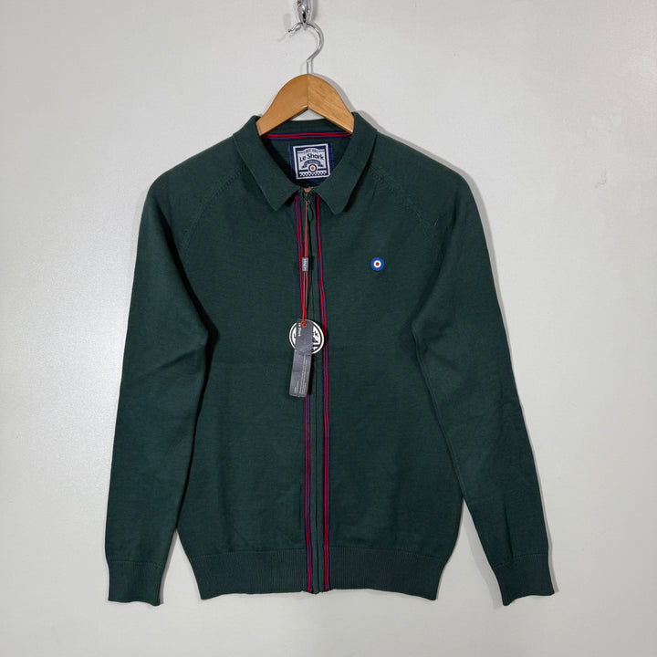 LE SHARK FULL ZIP COTTON SWEATER BRAND NEW GREEN COLOUR