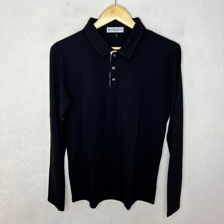 KUYIGO LONG SLEEVES COTTON POLO TSHIRT