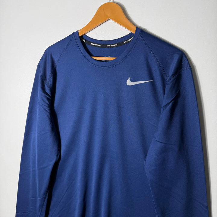NIKE RUNNING LONG SLEEVES SPORT TSHIRT BLUE COLOUR INNER FLEECE