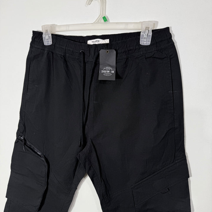 PULL & BEAR CARGO COTTON PANT BLACK COLOUR