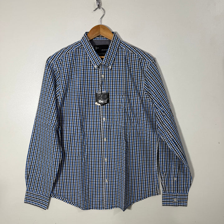 DIVERSE BUTTON DOWN CHECKERED CASUAL COTTON SHIRT BRAND NEW