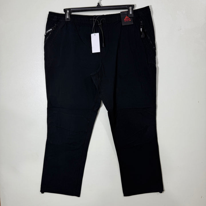 9 PEAK LOOSE FIT PERFORMANCE PANT BRAND NEW SIDE ZIP POCKETS WITH STRETCH BLACK COLOUR