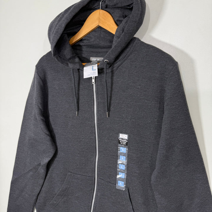 PRIMARK SWEAT JACKET BRAND NEW INNER FLEECE WITH HOOD GREY COLOUR