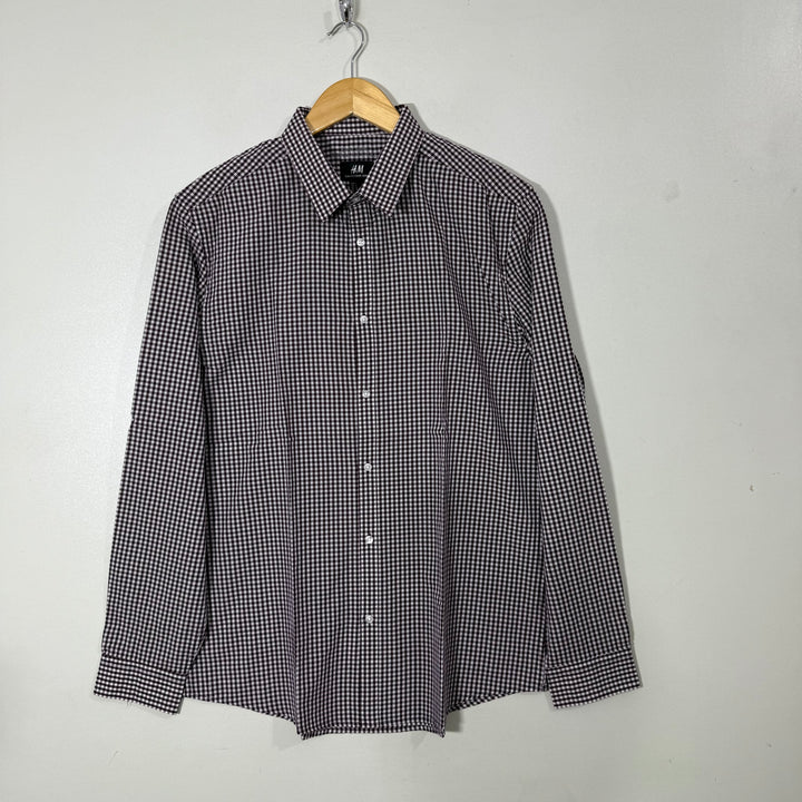 H&M SLIM FIT CHECKERED SHIRT