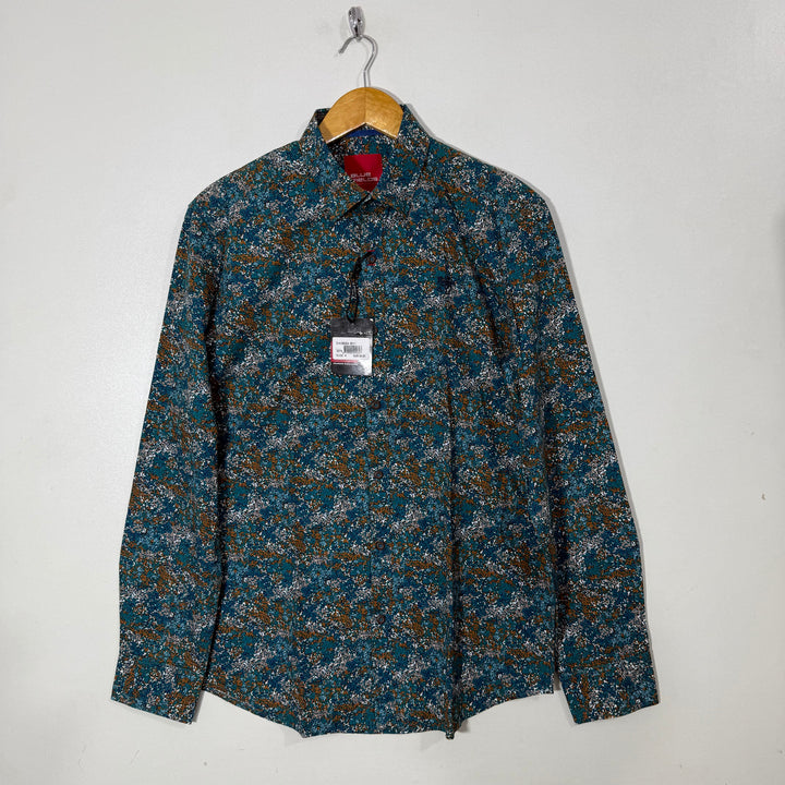 BLUE FIELDS BUTTON DOWN CASUAL COTTON SHIRT