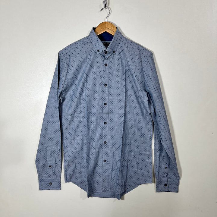 ZARA SLIM FIT BUTTON DOWN COTTON SHIRT
